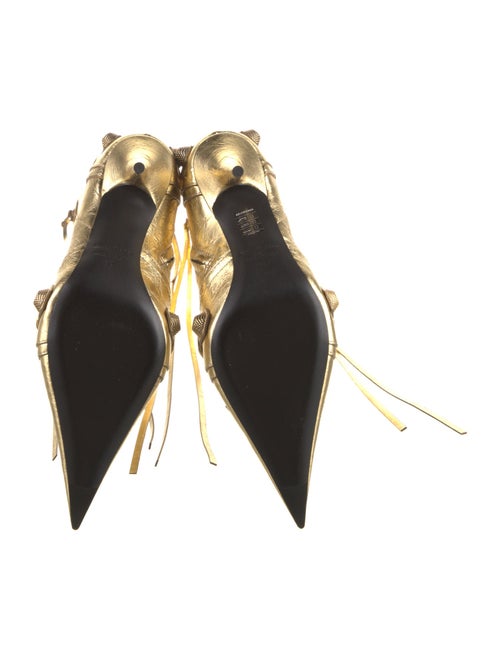 Balenciaga Leather Animal Print Boots