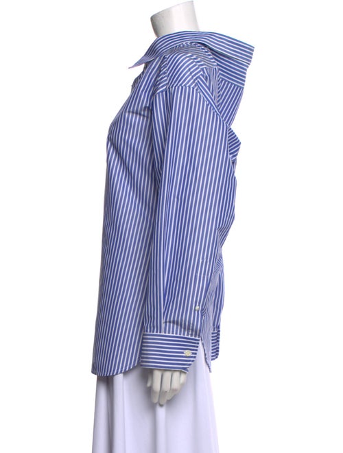 Balenciaga 2016 Striped Button-Up Top