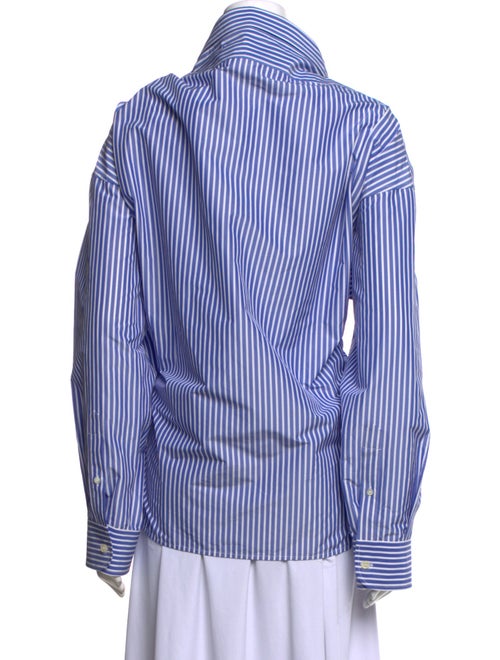 Balenciaga 2016 Striped Button-Up Top