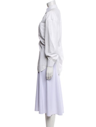 Balenciaga 2017 Long Sleeve Button-Up Top