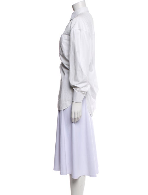 Balenciaga 2017 Long Sleeve Button-Up Top