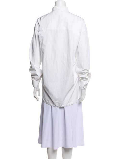 Balenciaga 2017 Long Sleeve Button-Up Top