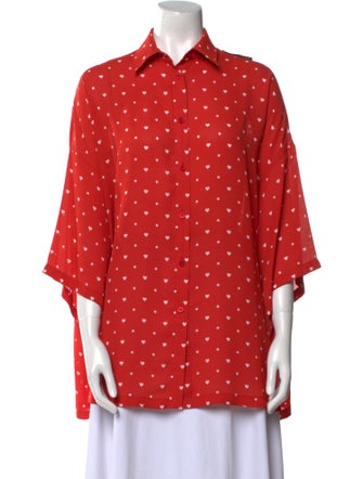 Balenciaga 2020 Printed Button-Up Top