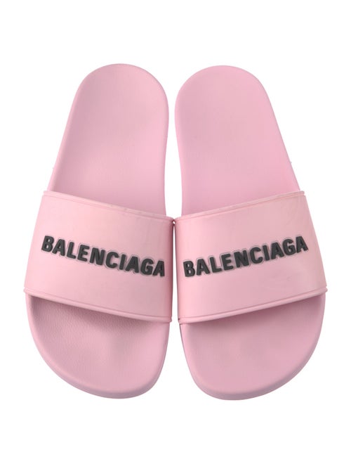 Balenciaga Rubber Graphic Print Slides