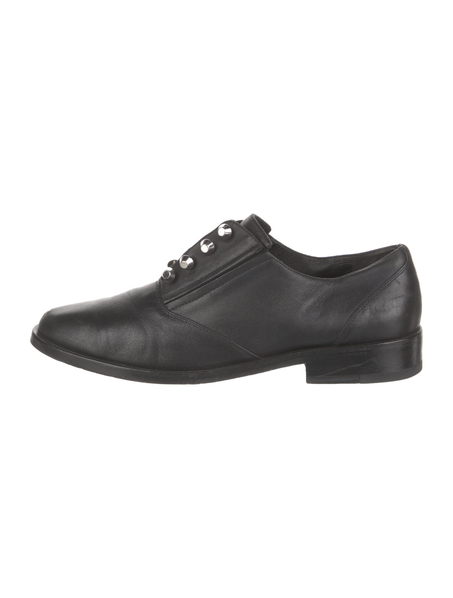 Balenciaga Leather Studded Accents Oxfords