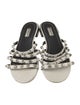 Balenciaga Rockstud Accents Leather Slides