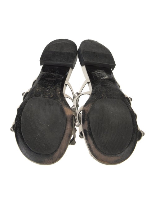 Balenciaga Rockstud Accents Leather Slides