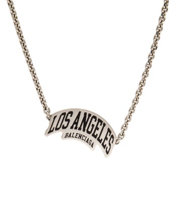 Balenciaga Enamel Los Angeles Pendant Necklace