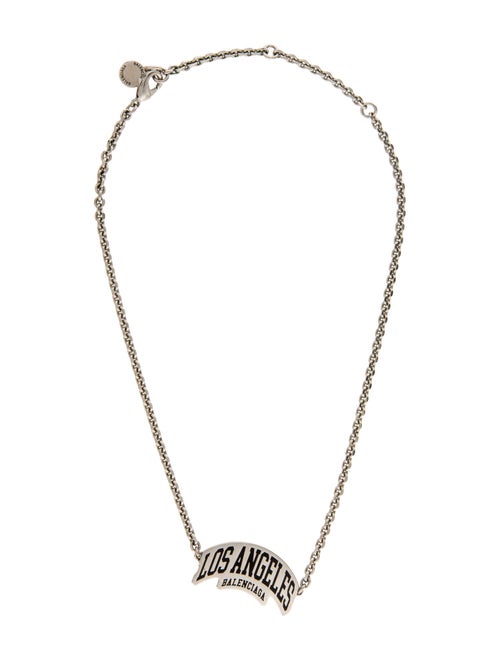 Balenciaga Enamel Los Angeles Pendant Necklace