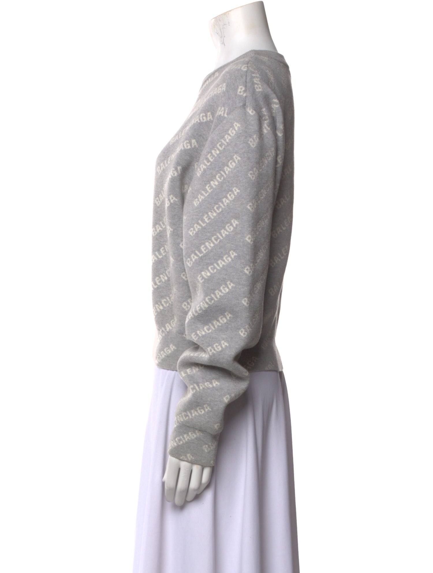 Balenciaga 2022 Mini All Over Logo Sweater