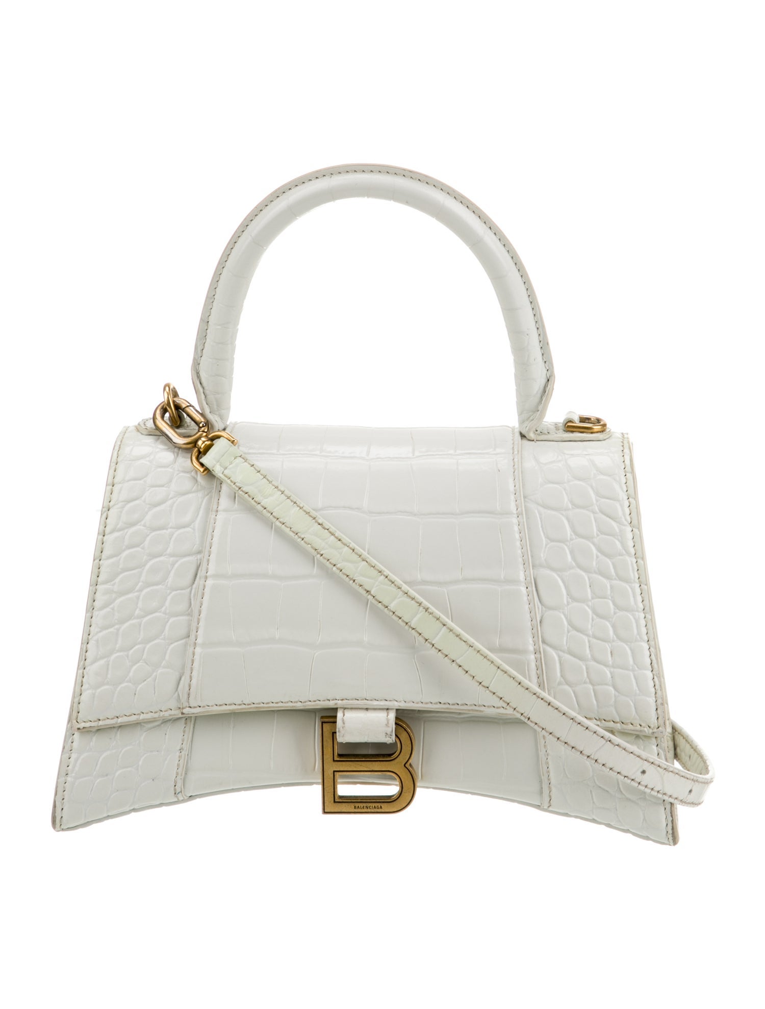 Balenciaga Crocodile Hourglass Small