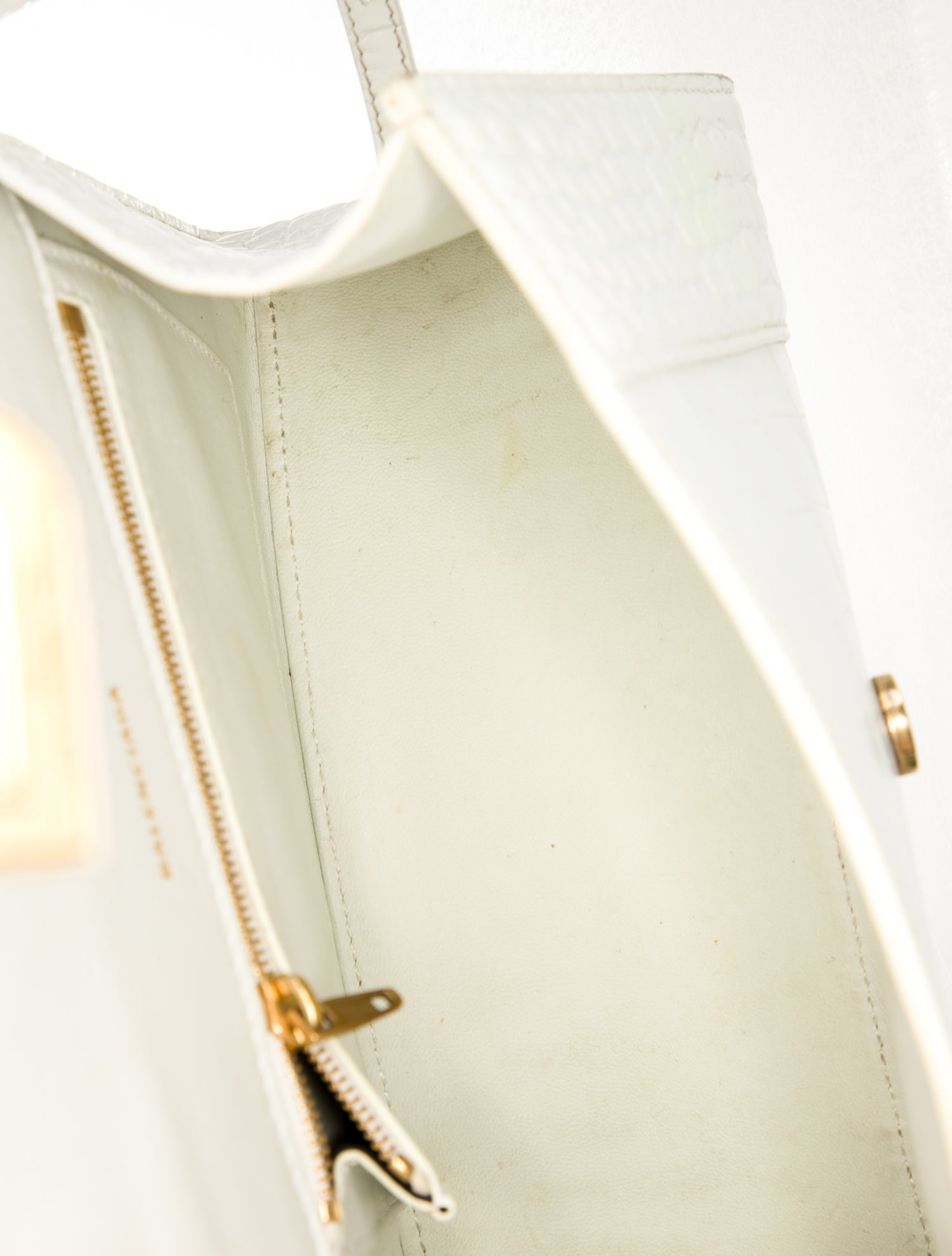 Balenciaga Embossed Leather Hourglass Small - White Handle Bags