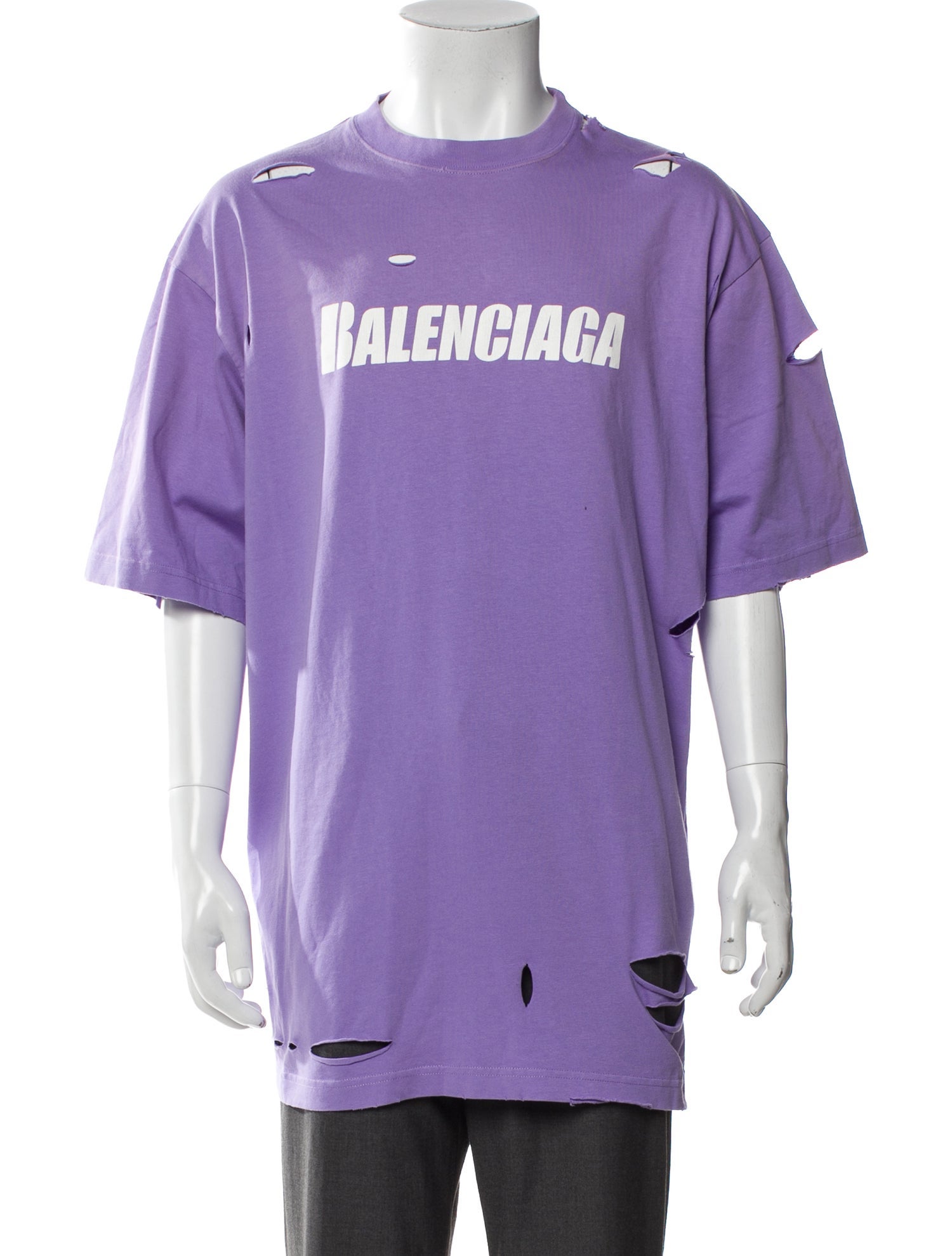 Balenciaga 2021 Distressed Logo T-Shirt w/ Tags