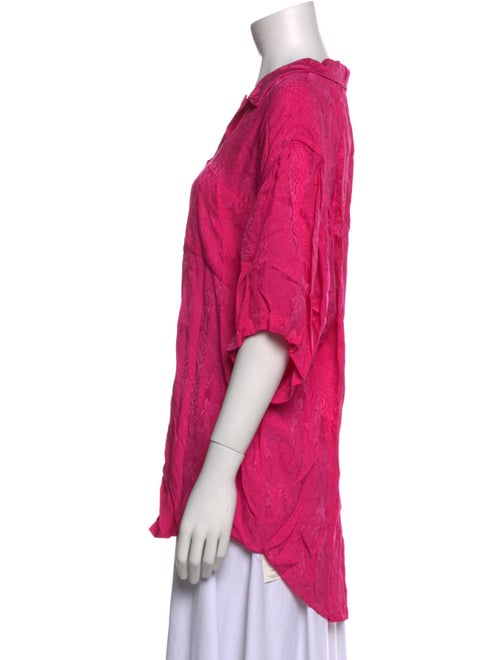 Balenciaga 2021 V-Neck Button-Up Top