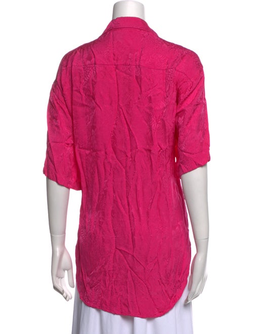 Balenciaga 2021 V-Neck Button-Up Top