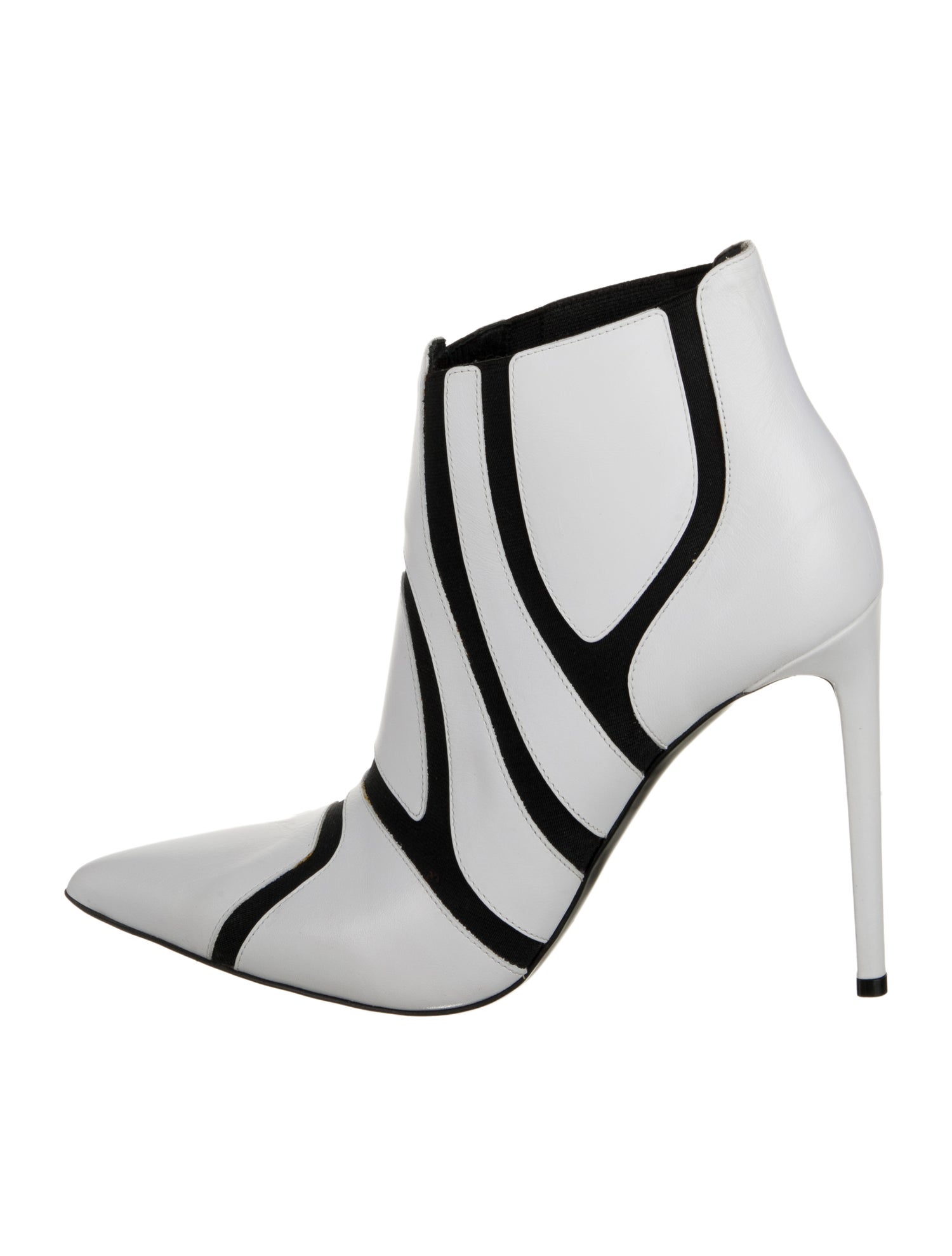 Balenciaga Leather Colorblock Pattern Boots