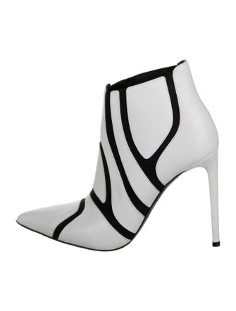 Balenciaga Leather Colorblock Pattern Boots