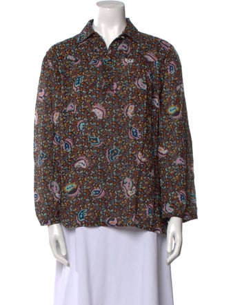 Balenciaga 2013 Printed Blouse