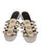 Balenciaga Leather Studded Accents Slides
