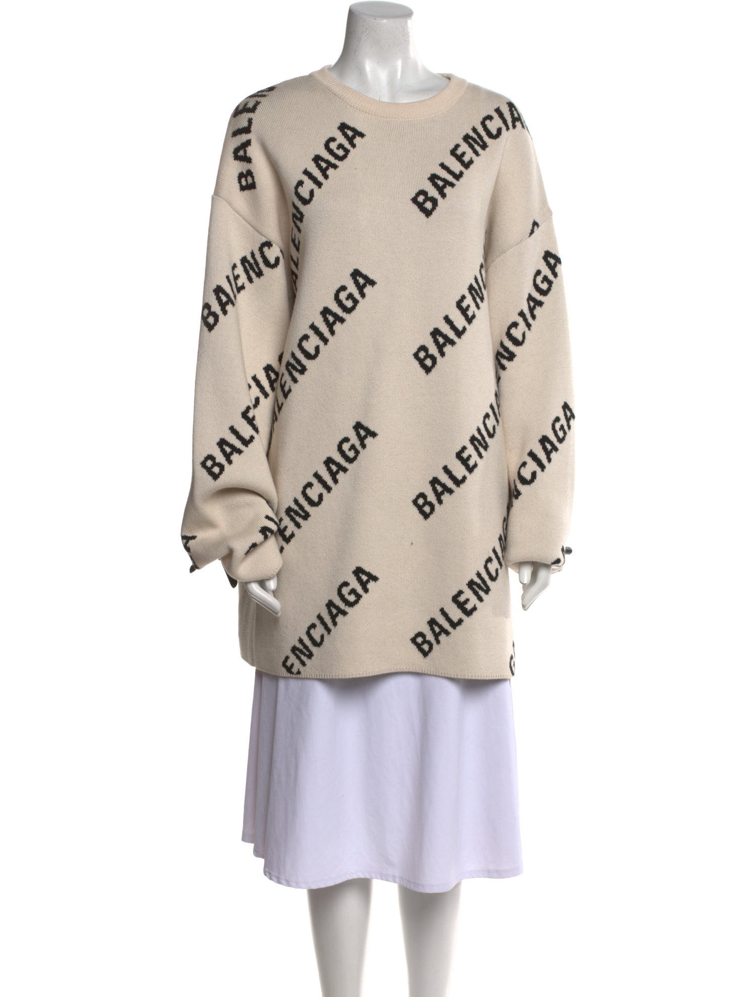 Balenciaga 2021 X All-Over Logo Sweater