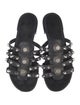 Balenciaga Leather Studded Accents Slides