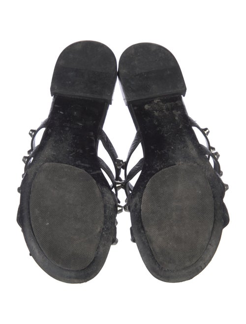 Balenciaga Leather Studded Accents Slides