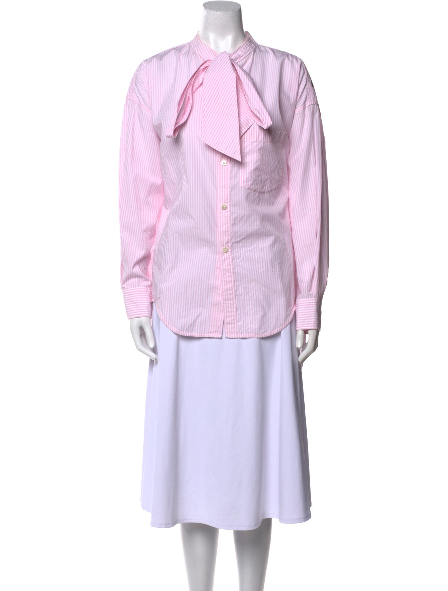 Balenciaga 2020 Striped Button-Up Top