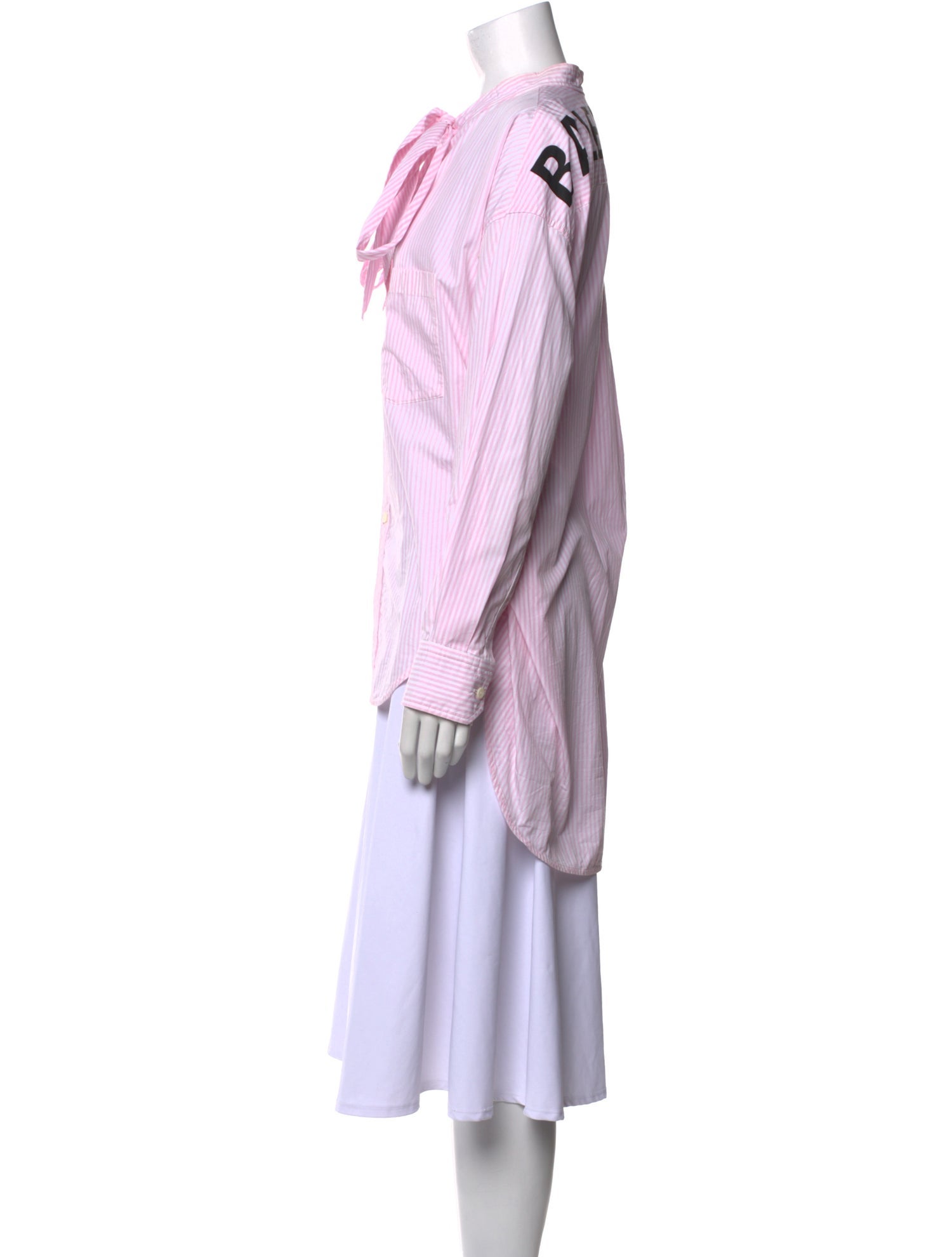 Balenciaga 2020 Striped Button-Up Top