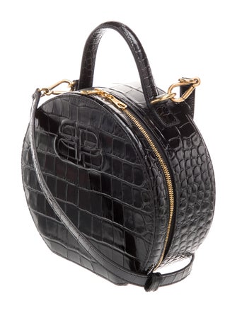 Balenciaga Embossed Leather Vanity Round XS