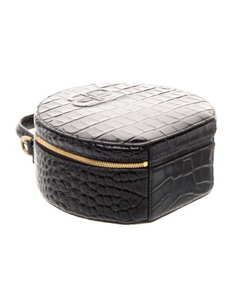 Balenciaga Embossed Leather Vanity Round XS