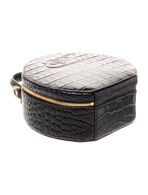 Balenciaga Embossed Leather Vanity Round XS