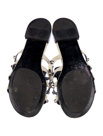 Balenciaga Leather Studded Accents Slides