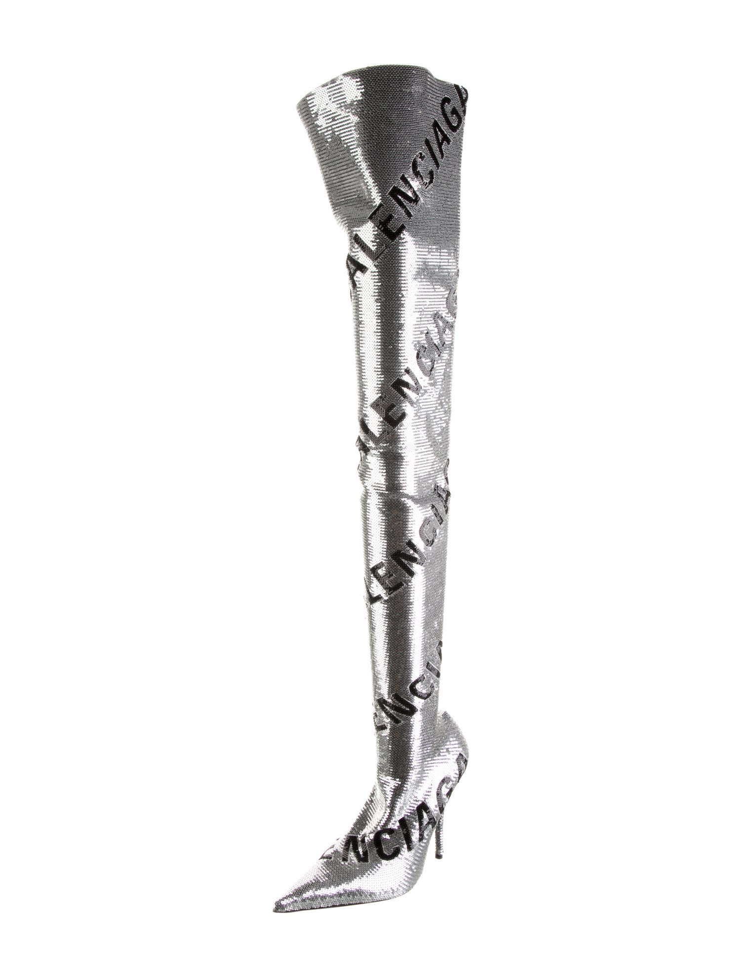 Balenciaga Sequins Graphic Print Boots w/ Tags
