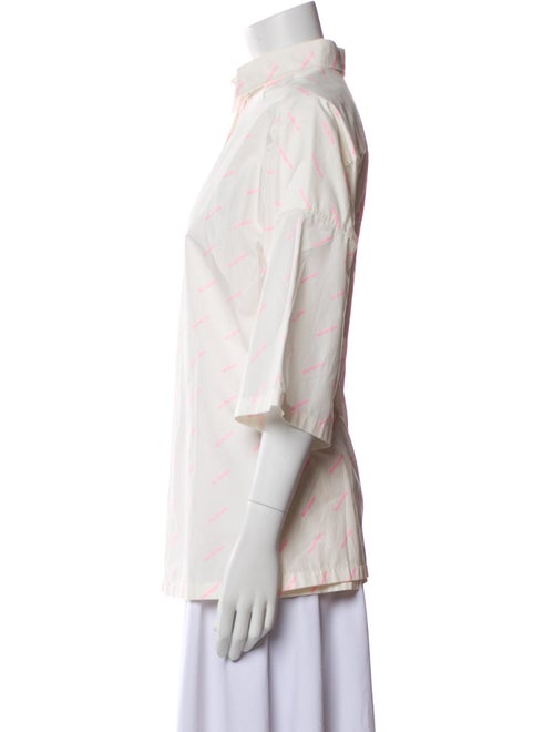 Balenciaga 2020 Printed Button-Up Top