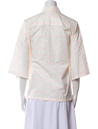 Balenciaga 2020 Printed Button-Up Top