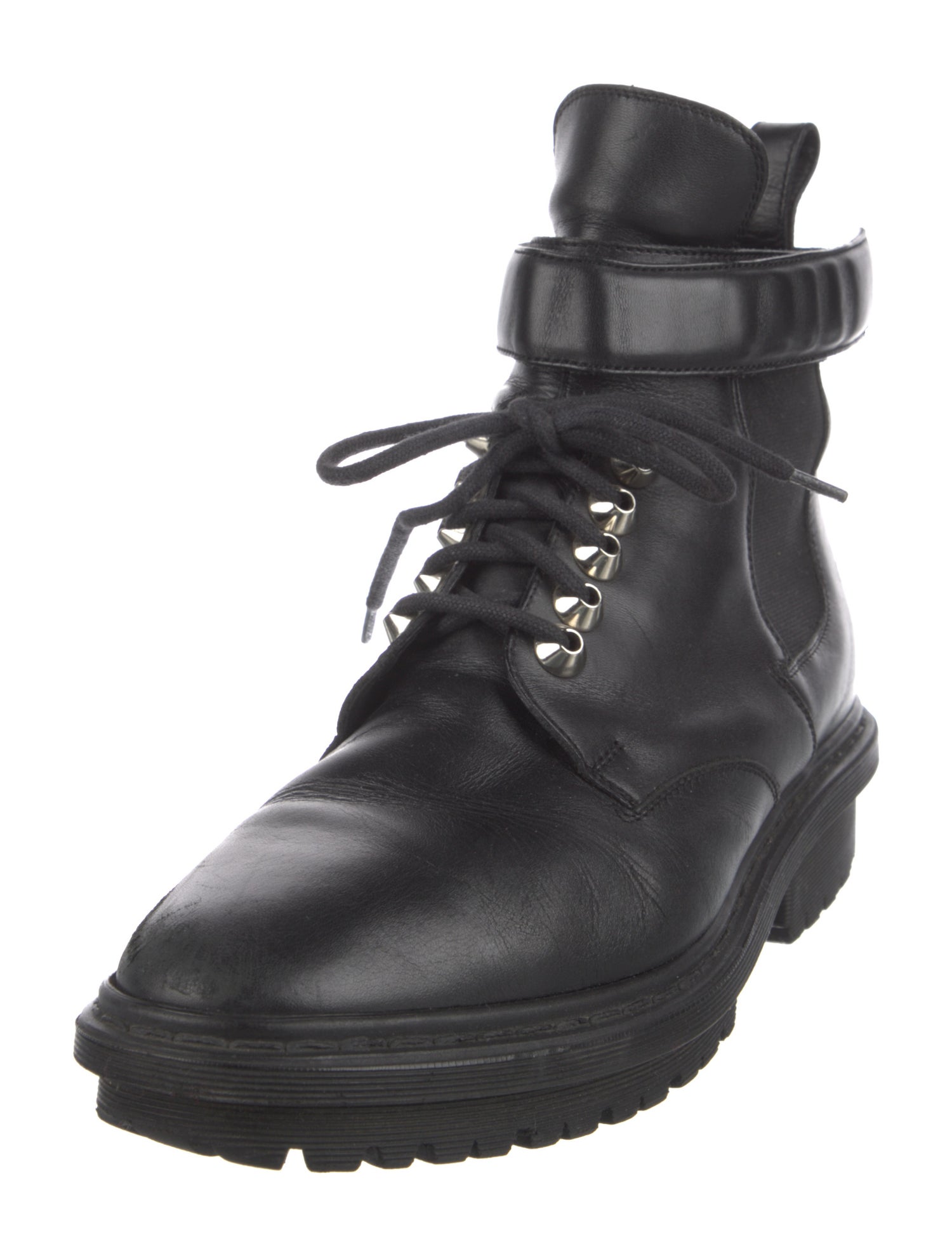 Balenciaga Leather Combat Boots