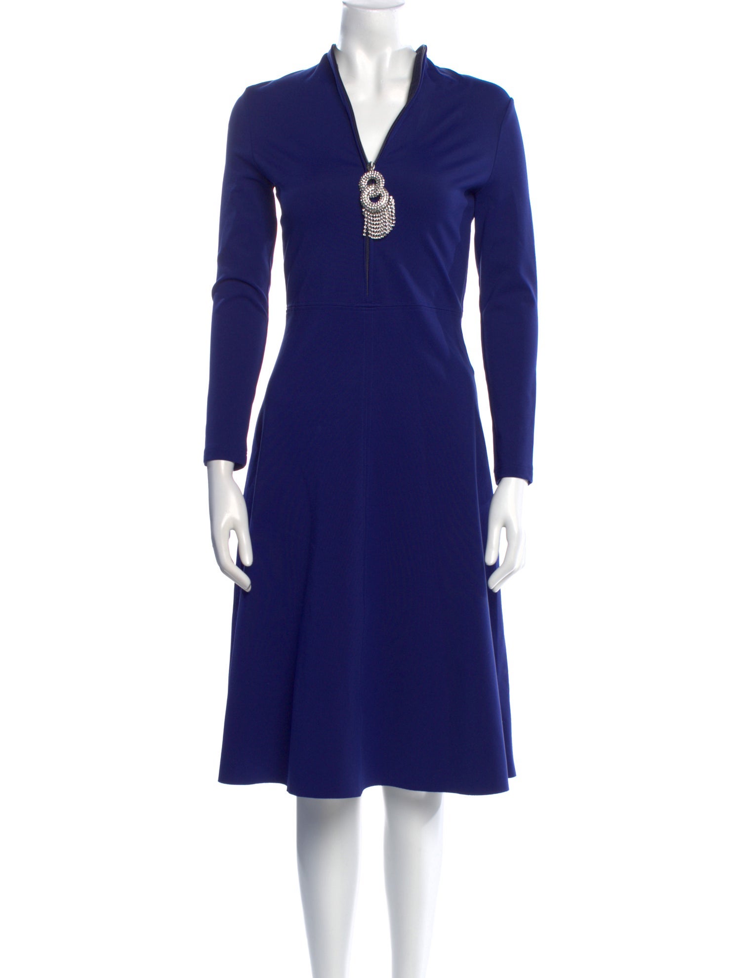 Balenciaga V-Neck Midi Length Dress