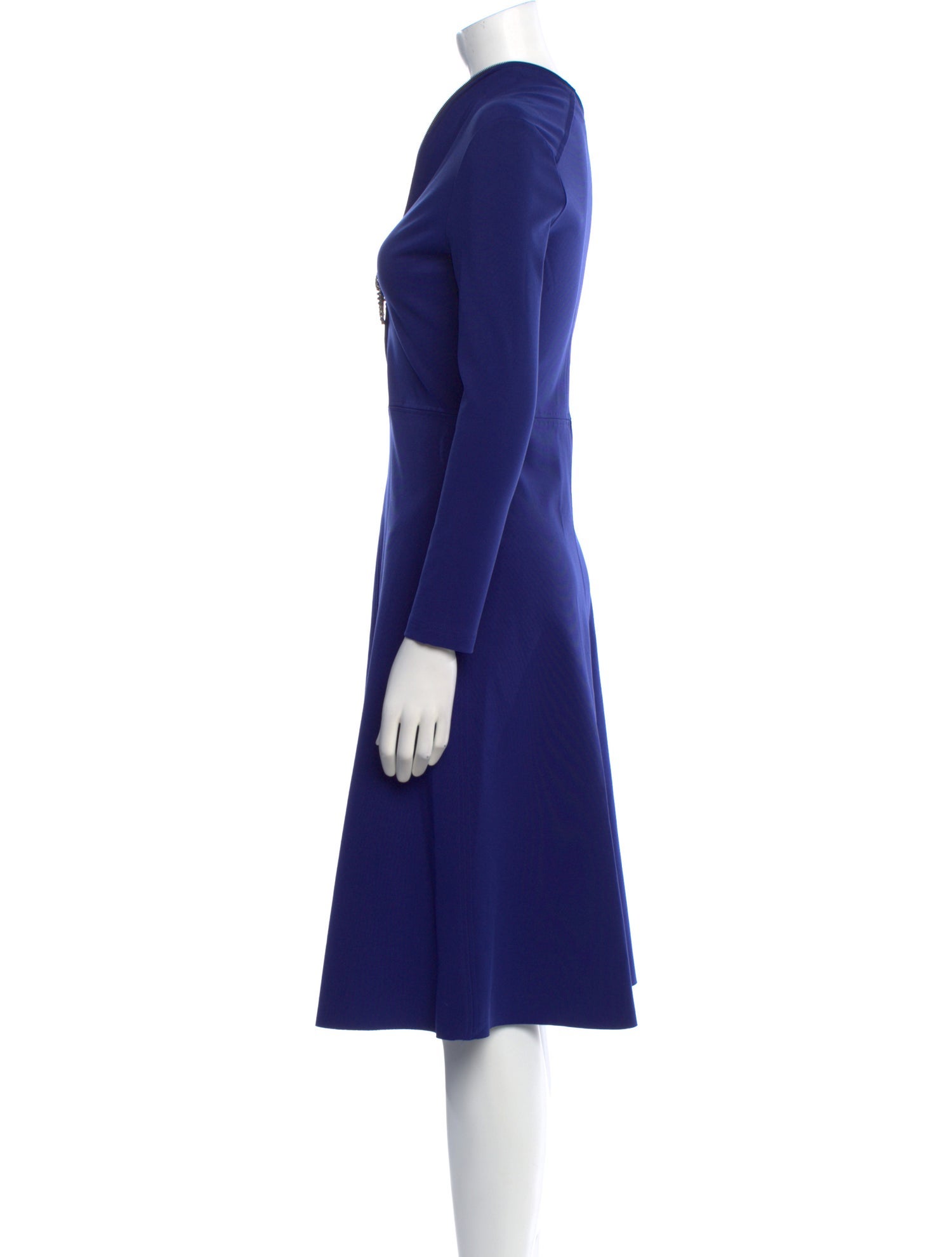 Balenciaga V-Neck Midi Length Dress