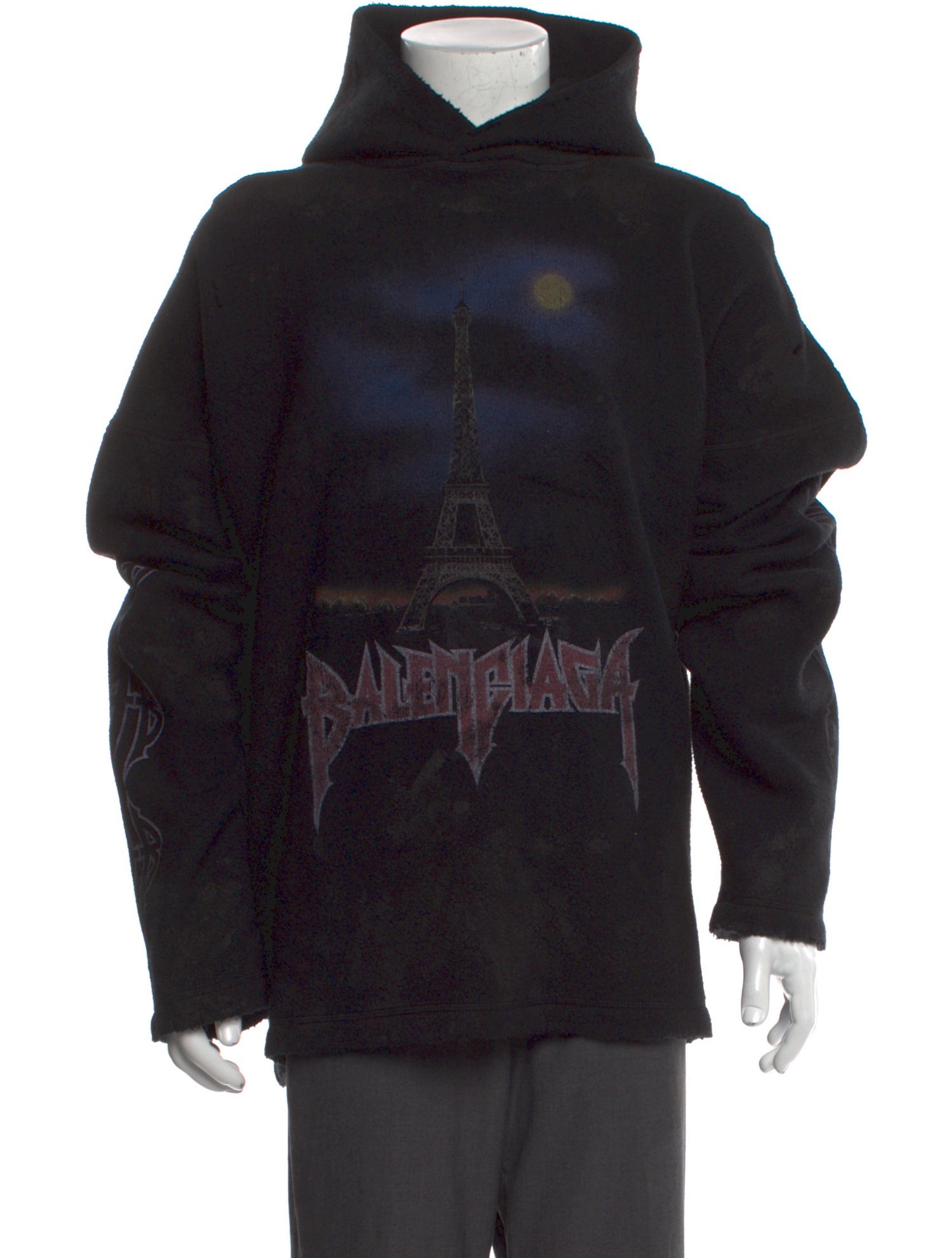 Balenciaga 2023 Fleece 'Paris Moon' Hoodie