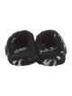 Balenciaga Signature Logo Faux Fur Slippers