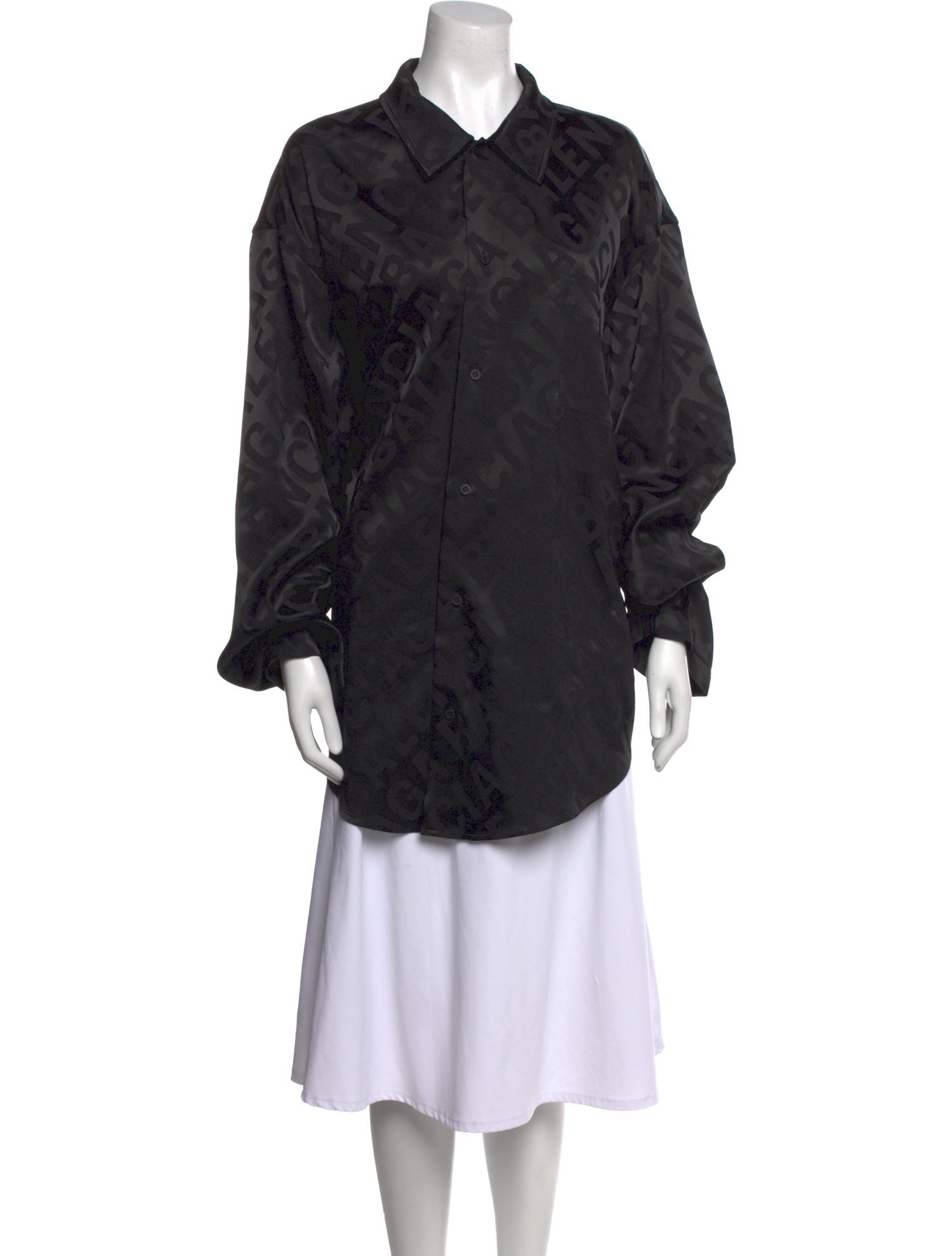 Balenciaga 2021 Long Sleeve Button-Up Top