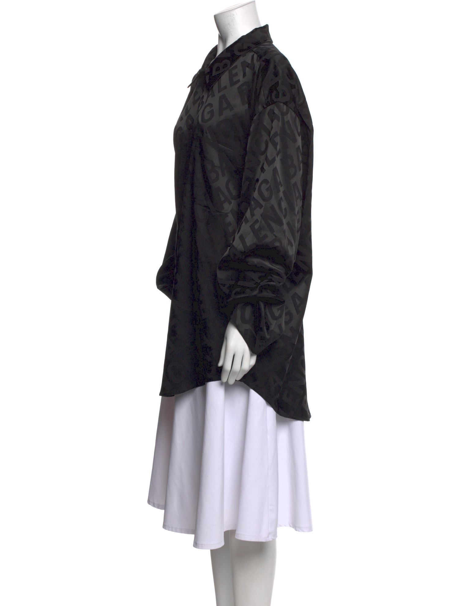 Balenciaga 2021 Long Sleeve Button-Up Top