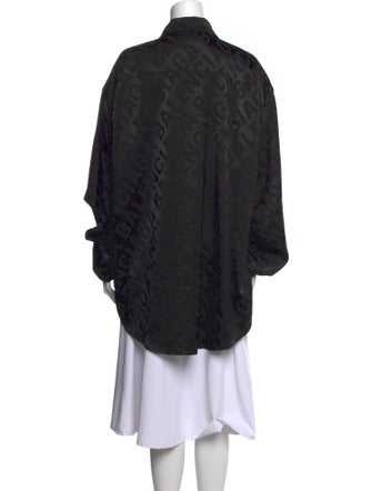 Balenciaga 2021 Long Sleeve Button-Up Top