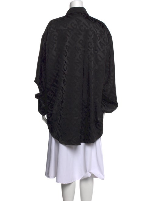 Balenciaga 2021 Long Sleeve Button-Up Top