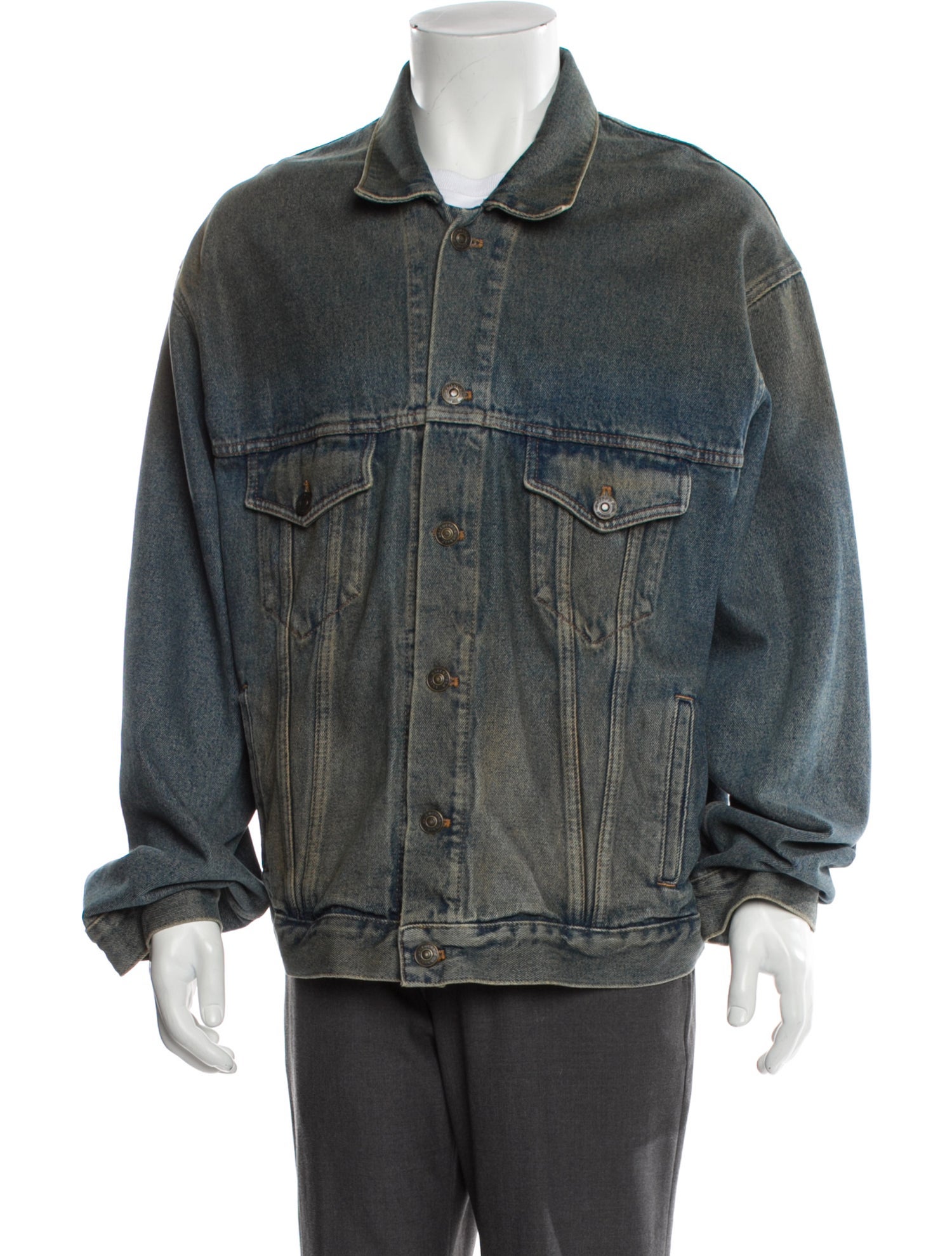 Balenciaga 2019 Signature Logo Denim Jacket