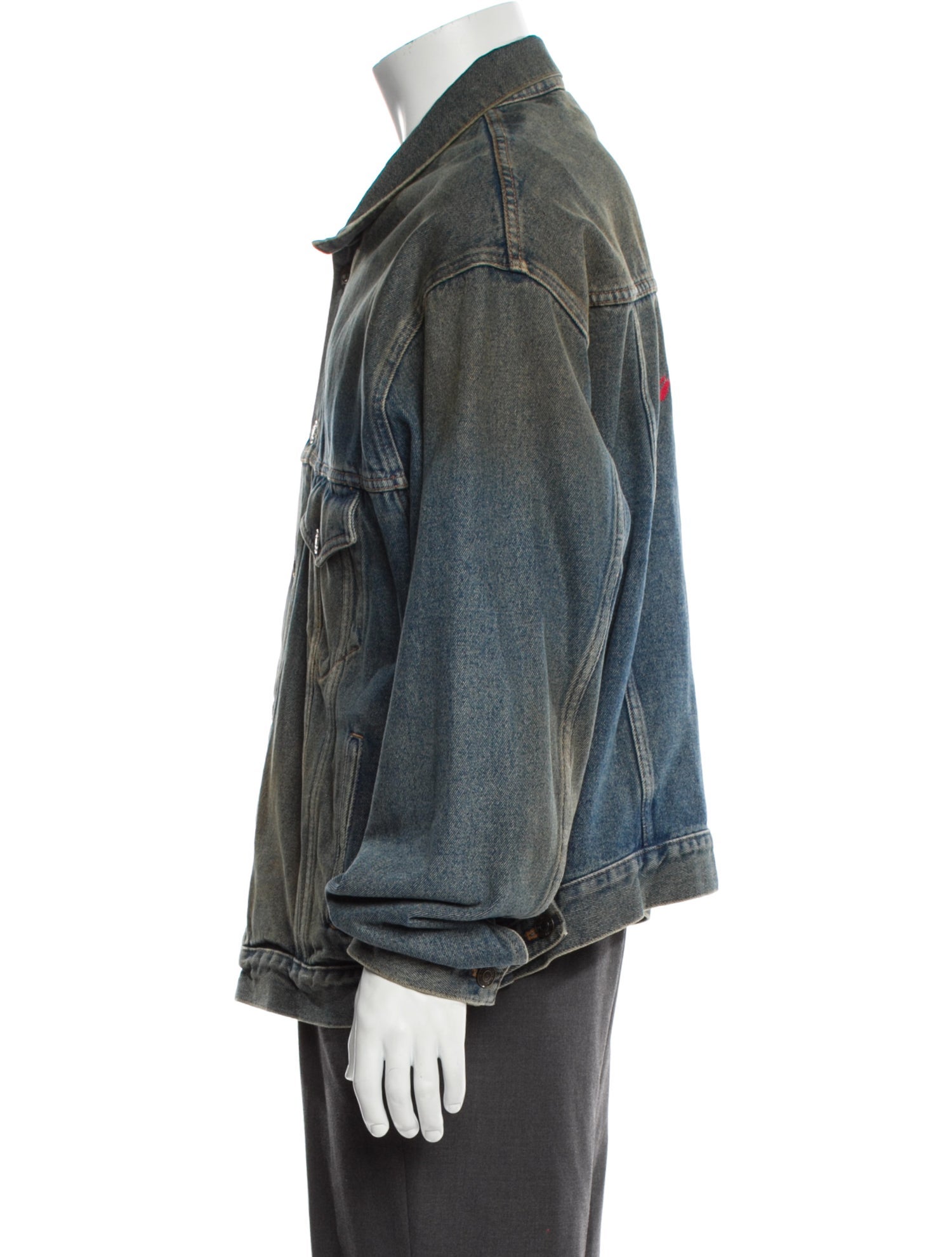 Balenciaga 2019 Signature Logo Denim Jacket