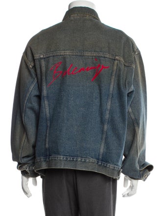 Balenciaga 2019 Signature Logo Denim Jacket