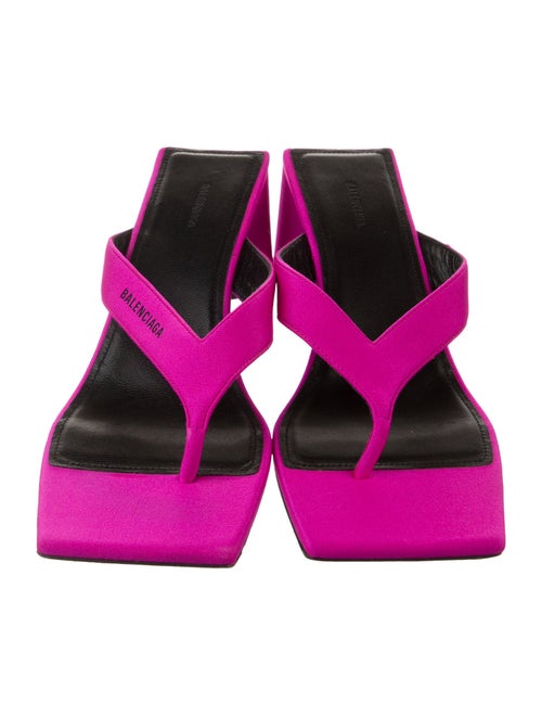 Balenciaga Satin Flip Flops