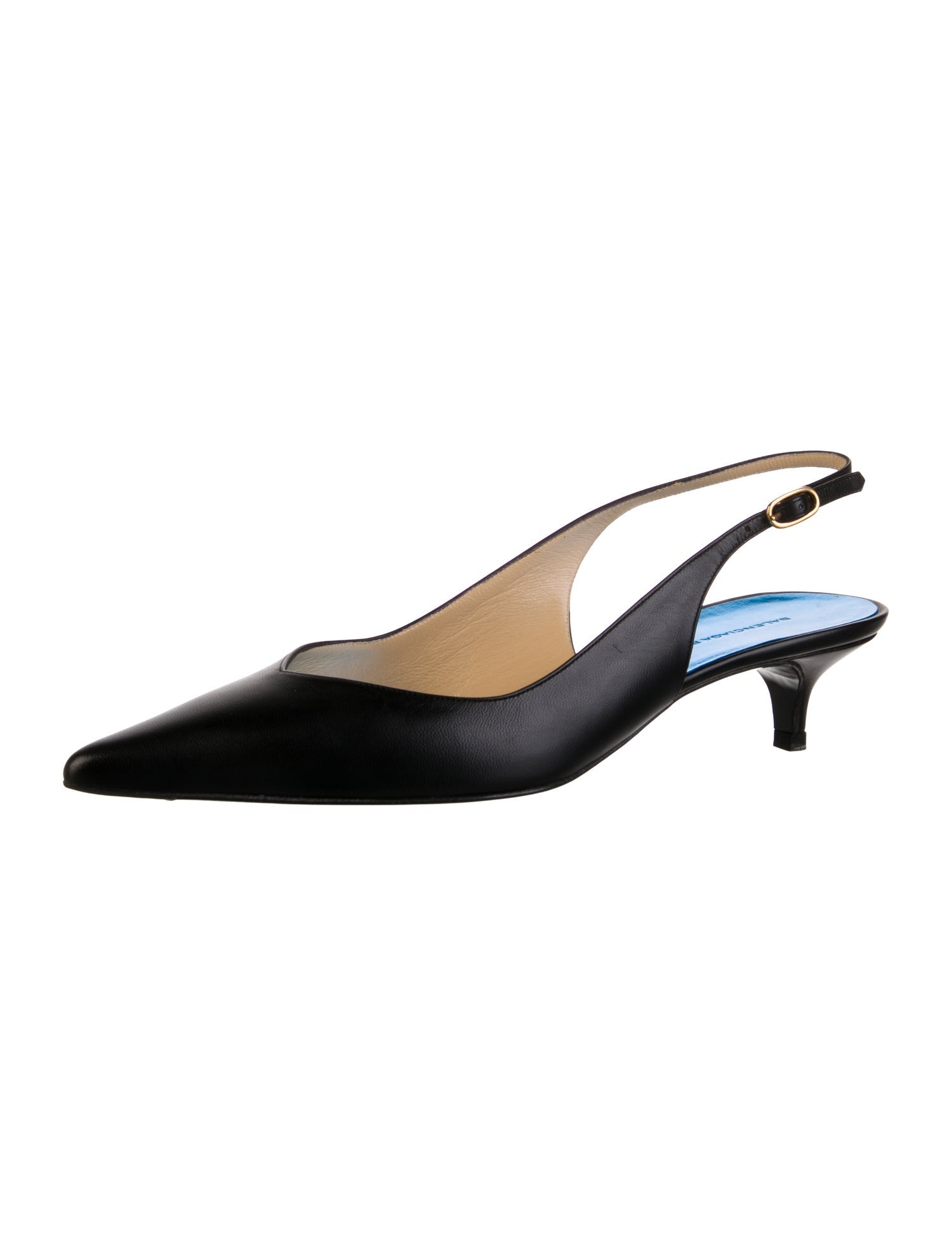 Balenciaga Leather Slingback Pumps