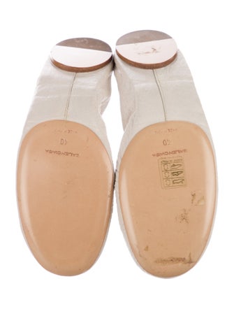 Balenciaga Leather Studded Accents Ballet Flats